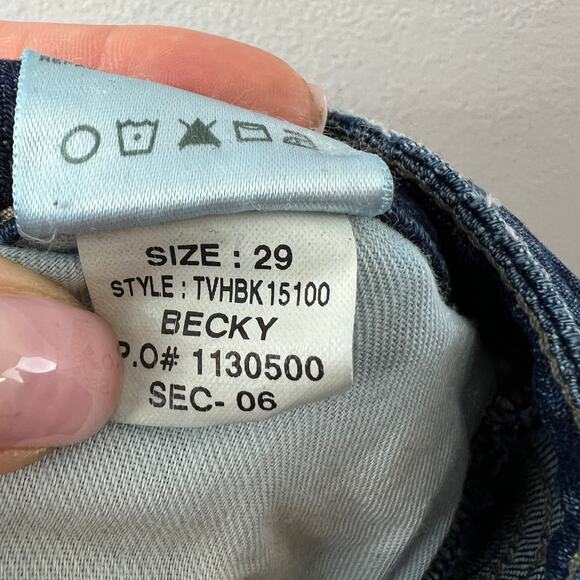 JOE'S Blue Medium Wash Cotton Blend Distressed Becky Skinny Ankle Jeans Size 29 - Picture 8 of 8